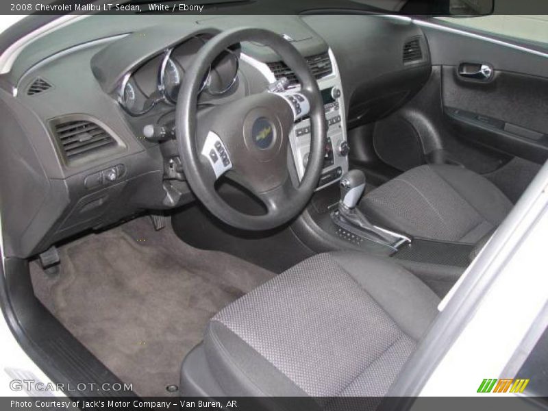 White / Ebony 2008 Chevrolet Malibu LT Sedan
