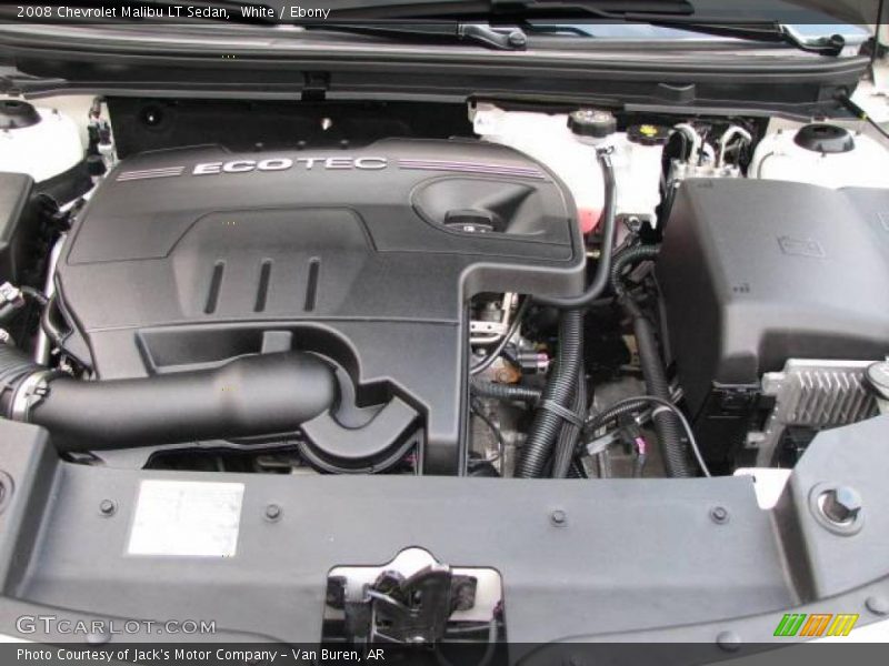 White / Ebony 2008 Chevrolet Malibu LT Sedan