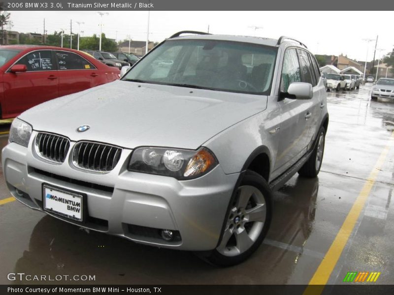 Titanium Silver Metallic / Black 2006 BMW X3 3.0i