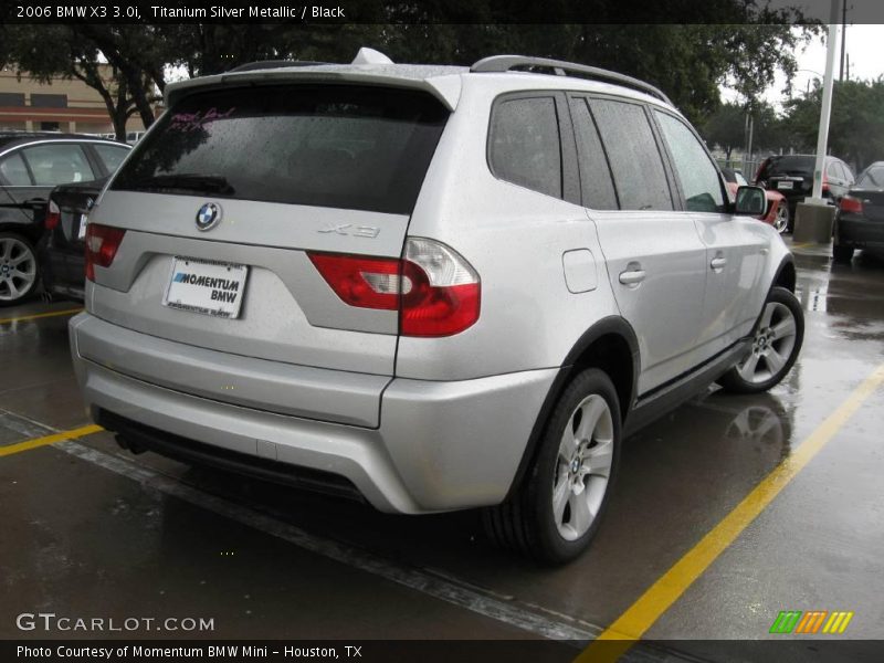 Titanium Silver Metallic / Black 2006 BMW X3 3.0i