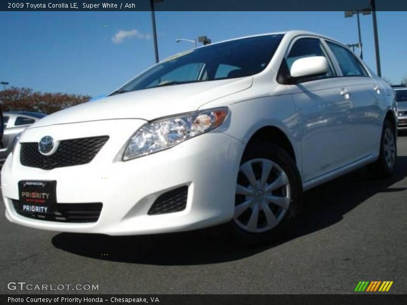 Super White / Ash 2009 Toyota Corolla LE