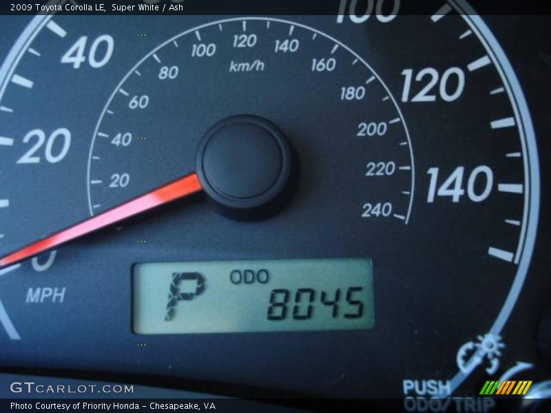 Super White / Ash 2009 Toyota Corolla LE