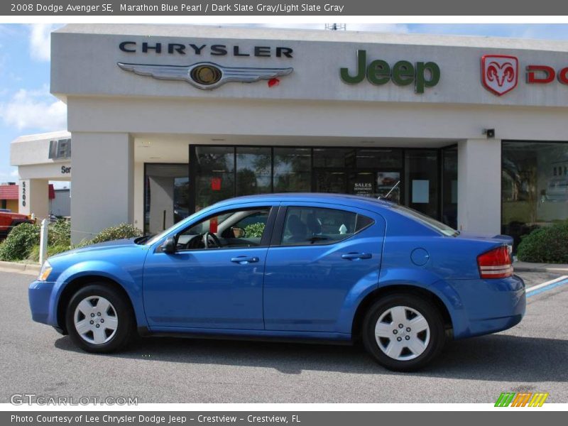 Marathon Blue Pearl / Dark Slate Gray/Light Slate Gray 2008 Dodge Avenger SE