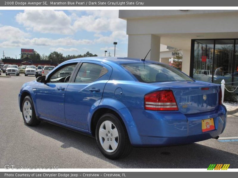 Marathon Blue Pearl / Dark Slate Gray/Light Slate Gray 2008 Dodge Avenger SE