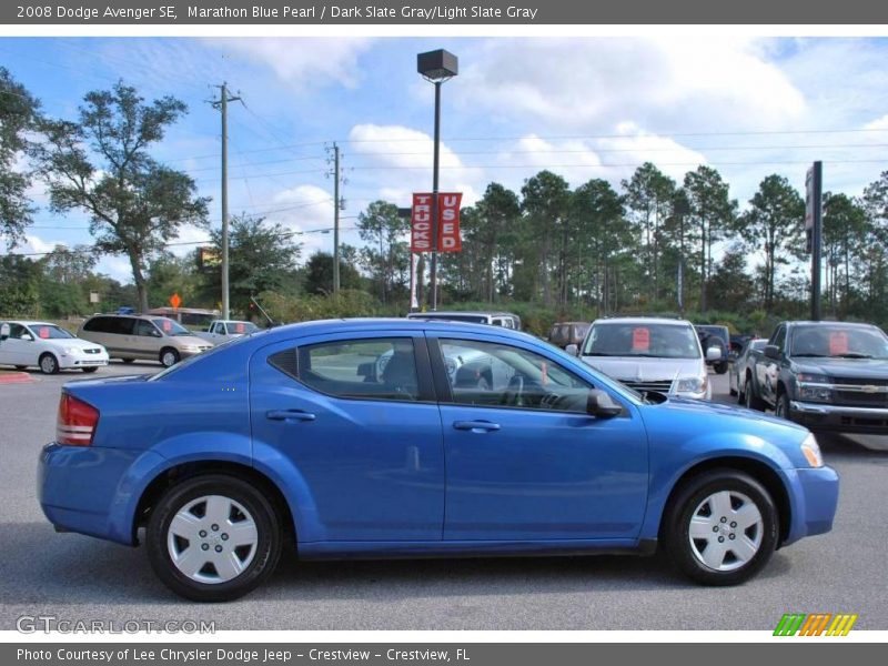 Marathon Blue Pearl / Dark Slate Gray/Light Slate Gray 2008 Dodge Avenger SE