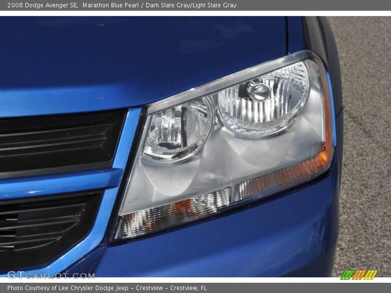 Marathon Blue Pearl / Dark Slate Gray/Light Slate Gray 2008 Dodge Avenger SE