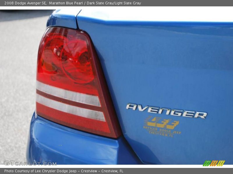 Marathon Blue Pearl / Dark Slate Gray/Light Slate Gray 2008 Dodge Avenger SE