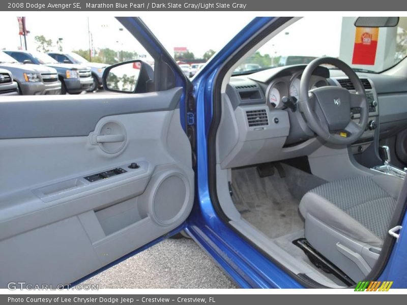 Marathon Blue Pearl / Dark Slate Gray/Light Slate Gray 2008 Dodge Avenger SE