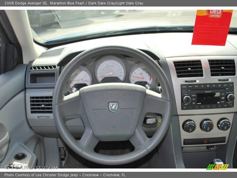 Marathon Blue Pearl / Dark Slate Gray/Light Slate Gray 2008 Dodge Avenger SE