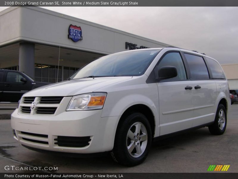 Stone White / Medium Slate Gray/Light Shale 2008 Dodge Grand Caravan SE
