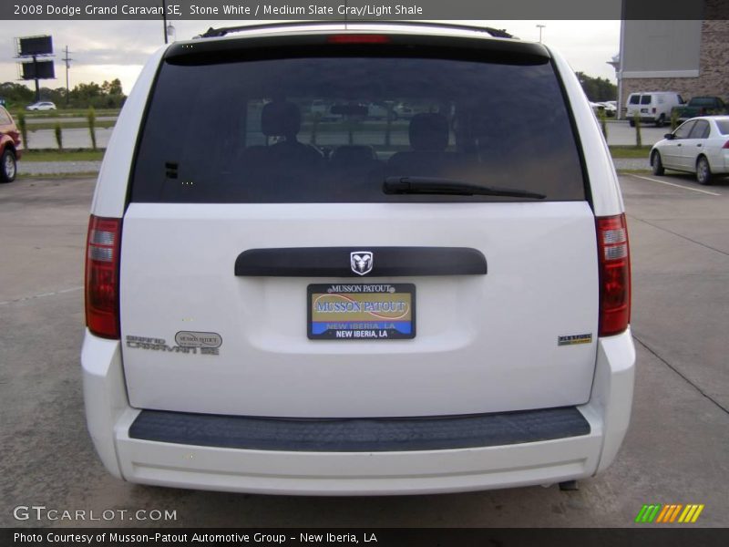 Stone White / Medium Slate Gray/Light Shale 2008 Dodge Grand Caravan SE