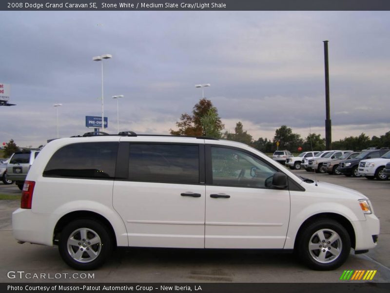 Stone White / Medium Slate Gray/Light Shale 2008 Dodge Grand Caravan SE