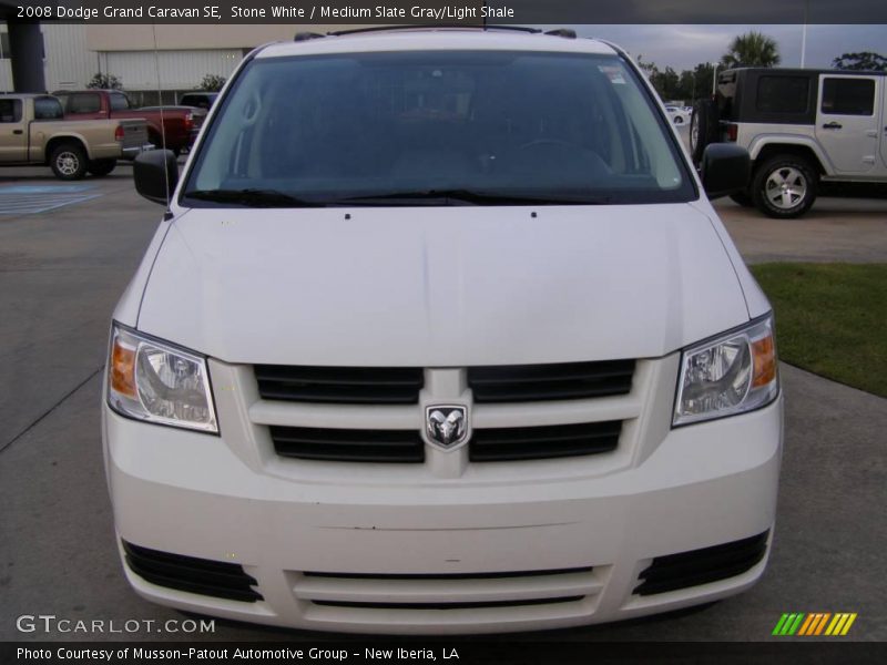Stone White / Medium Slate Gray/Light Shale 2008 Dodge Grand Caravan SE