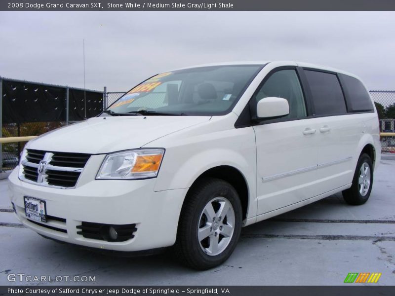 Stone White / Medium Slate Gray/Light Shale 2008 Dodge Grand Caravan SXT