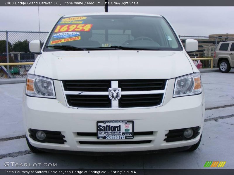 Stone White / Medium Slate Gray/Light Shale 2008 Dodge Grand Caravan SXT