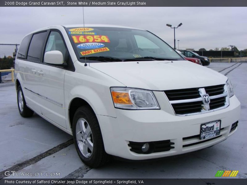 Stone White / Medium Slate Gray/Light Shale 2008 Dodge Grand Caravan SXT