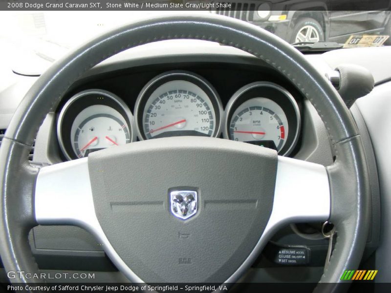 Stone White / Medium Slate Gray/Light Shale 2008 Dodge Grand Caravan SXT