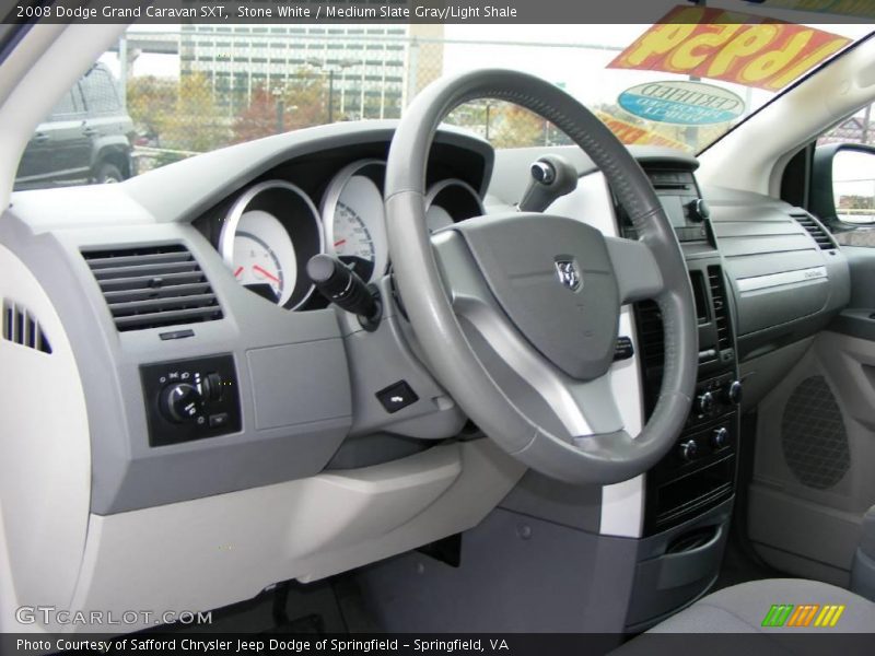 Stone White / Medium Slate Gray/Light Shale 2008 Dodge Grand Caravan SXT