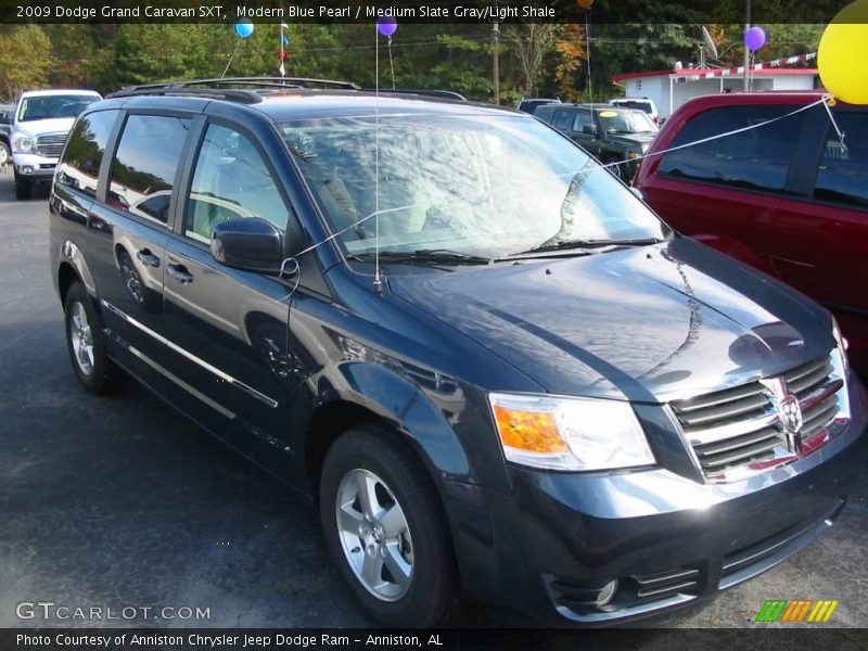 Modern Blue Pearl / Medium Slate Gray/Light Shale 2009 Dodge Grand Caravan SXT