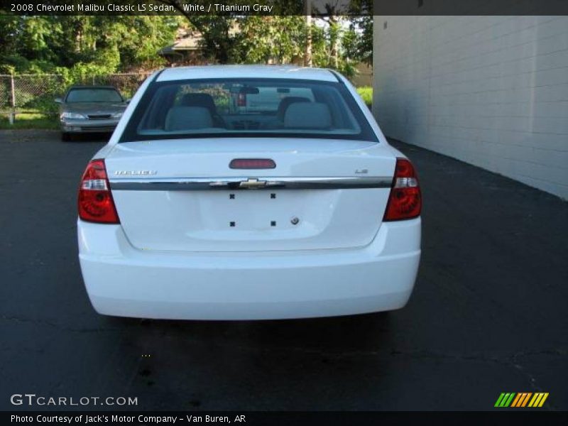 White / Titanium Gray 2008 Chevrolet Malibu Classic LS Sedan