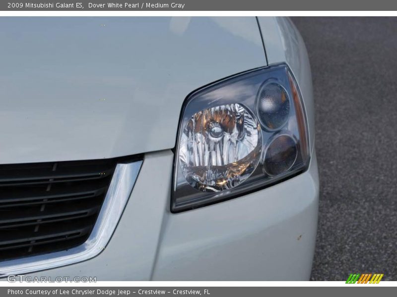 Dover White Pearl / Medium Gray 2009 Mitsubishi Galant ES