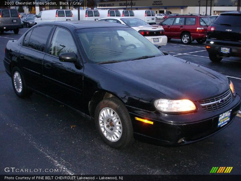 Black / Gray 2003 Chevrolet Malibu Sedan