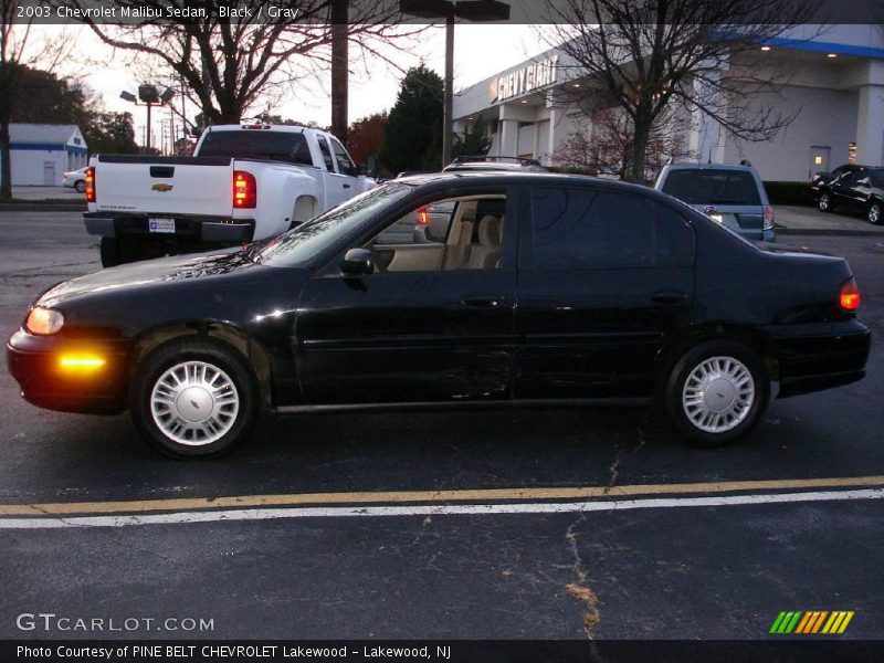 Black / Gray 2003 Chevrolet Malibu Sedan