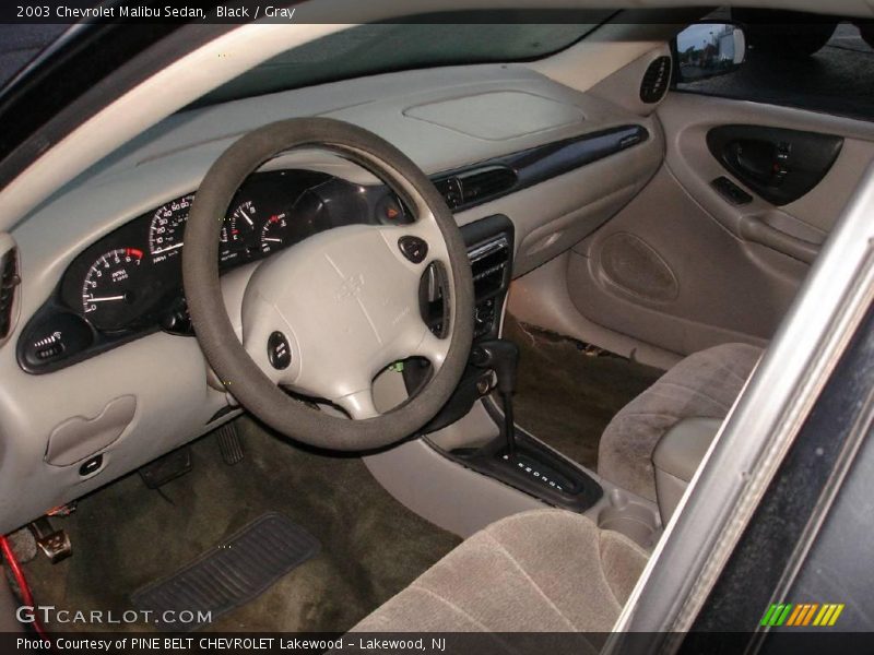 Black / Gray 2003 Chevrolet Malibu Sedan