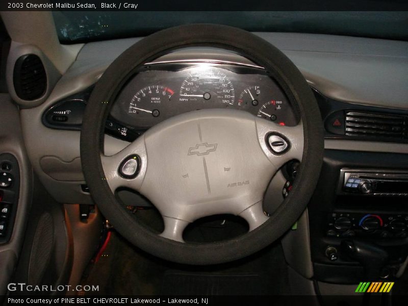 Black / Gray 2003 Chevrolet Malibu Sedan