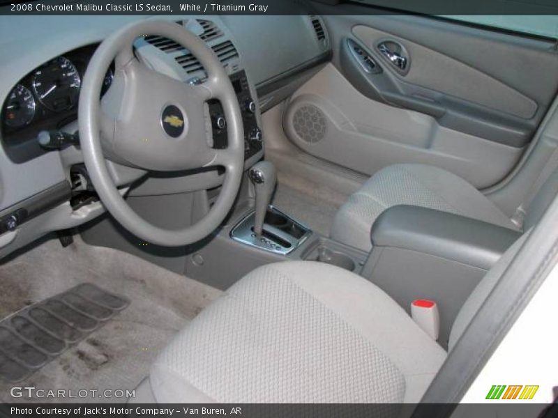 White / Titanium Gray 2008 Chevrolet Malibu Classic LS Sedan