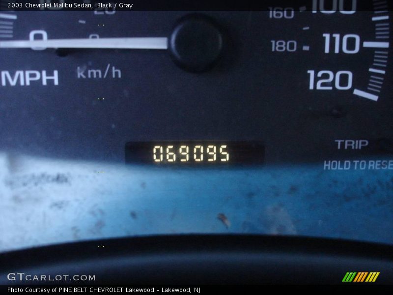 Black / Gray 2003 Chevrolet Malibu Sedan