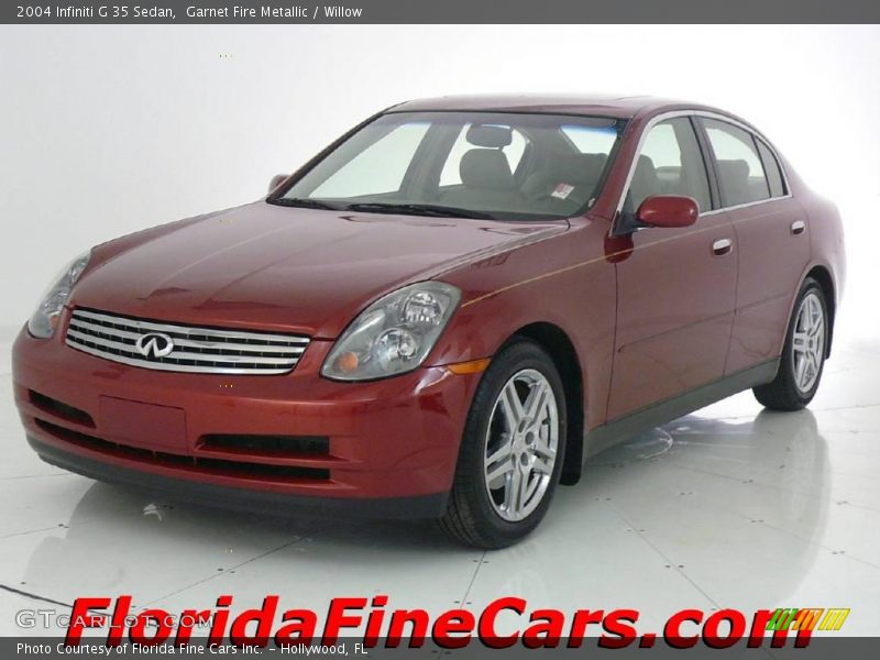 Garnet Fire Metallic / Willow 2004 Infiniti G 35 Sedan
