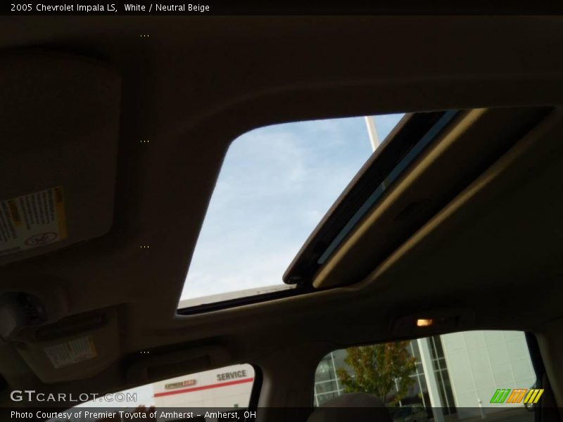 White / Neutral Beige 2005 Chevrolet Impala LS