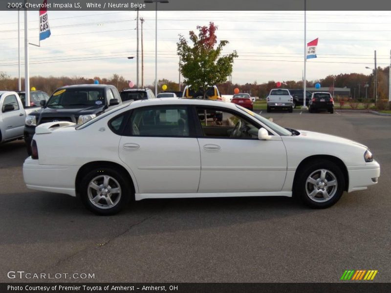 White / Neutral Beige 2005 Chevrolet Impala LS