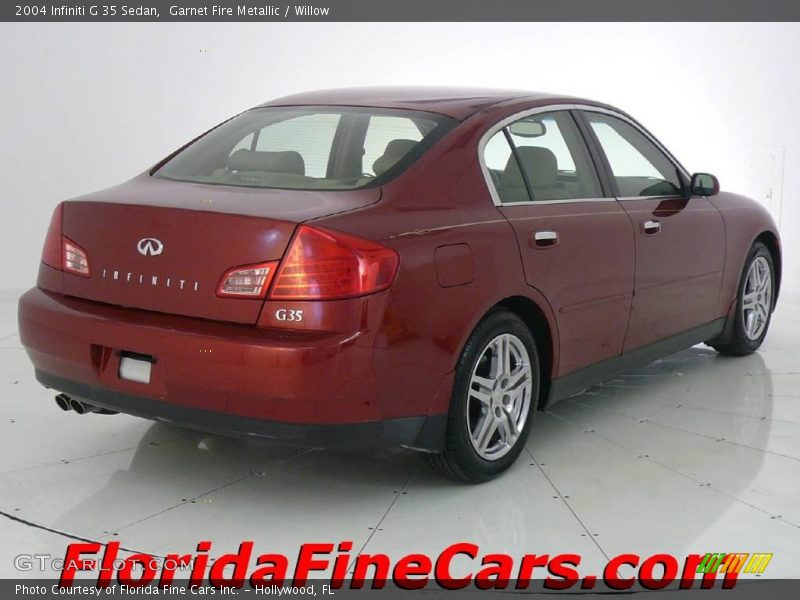 Garnet Fire Metallic / Willow 2004 Infiniti G 35 Sedan