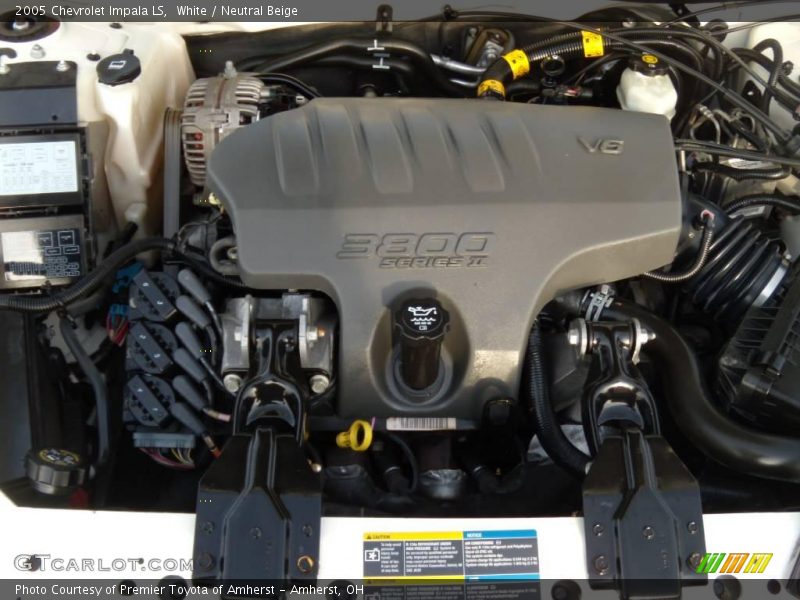 White / Neutral Beige 2005 Chevrolet Impala LS