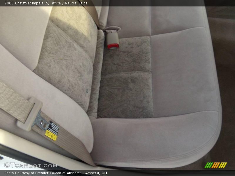 White / Neutral Beige 2005 Chevrolet Impala LS