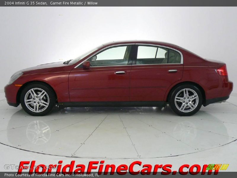Garnet Fire Metallic / Willow 2004 Infiniti G 35 Sedan