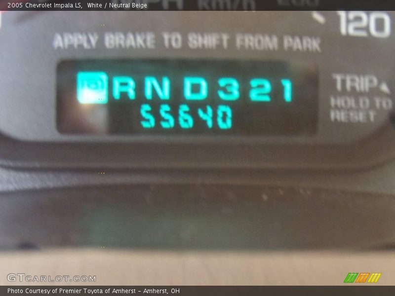 White / Neutral Beige 2005 Chevrolet Impala LS