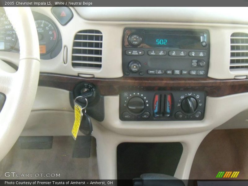 White / Neutral Beige 2005 Chevrolet Impala LS