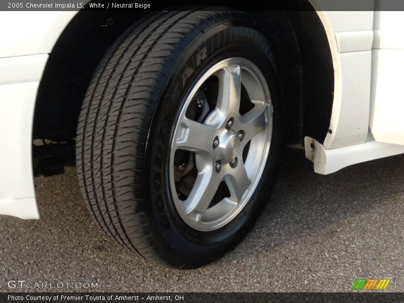 White / Neutral Beige 2005 Chevrolet Impala LS
