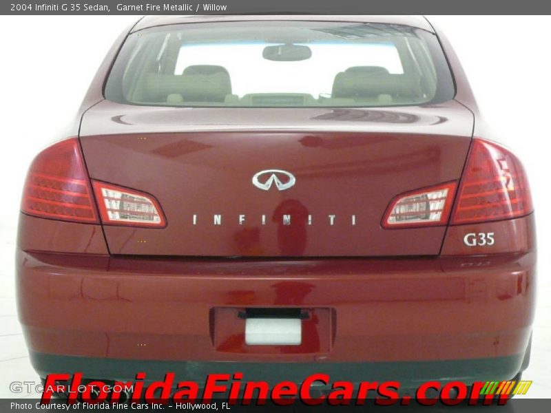 Garnet Fire Metallic / Willow 2004 Infiniti G 35 Sedan