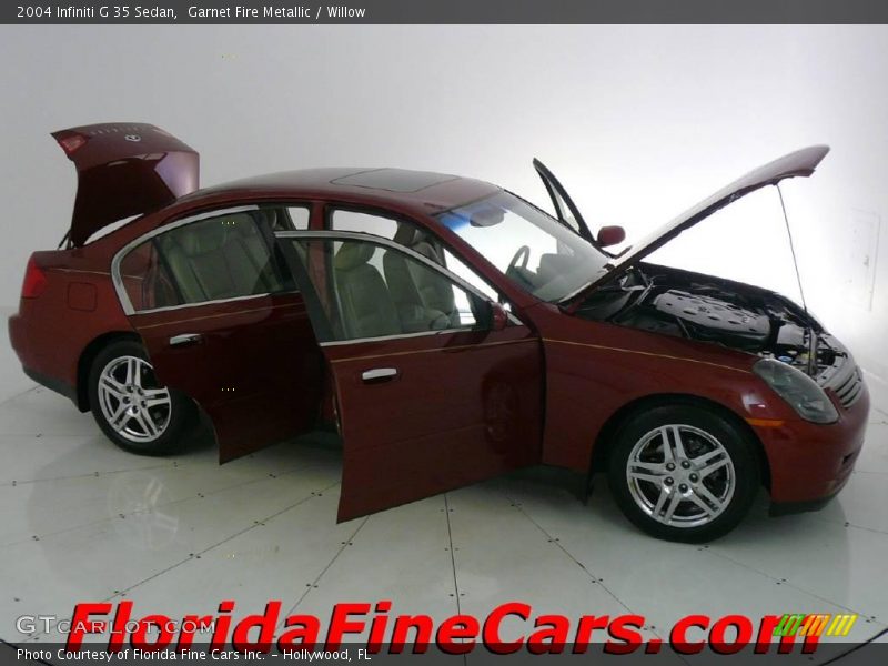 Garnet Fire Metallic / Willow 2004 Infiniti G 35 Sedan