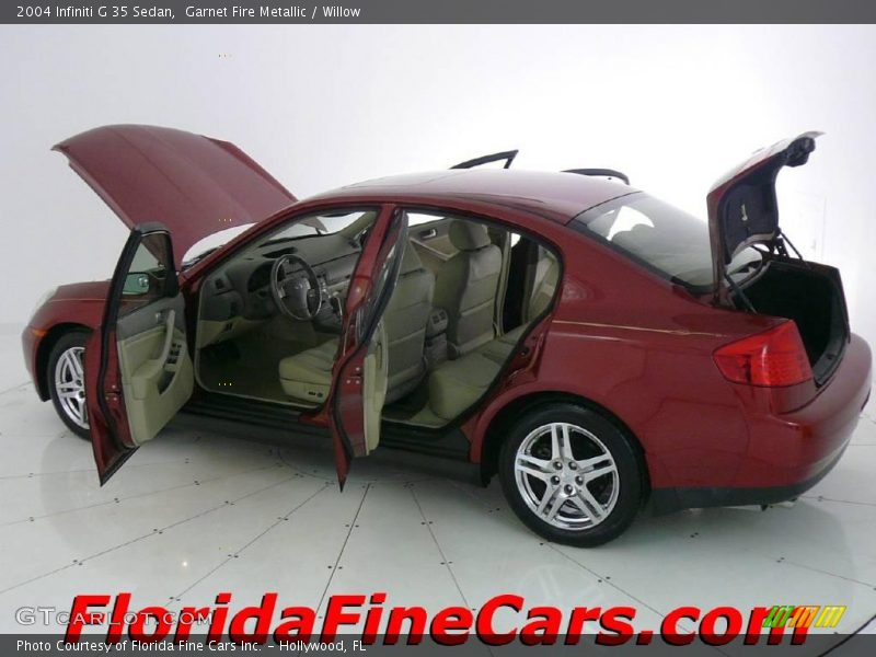 Garnet Fire Metallic / Willow 2004 Infiniti G 35 Sedan