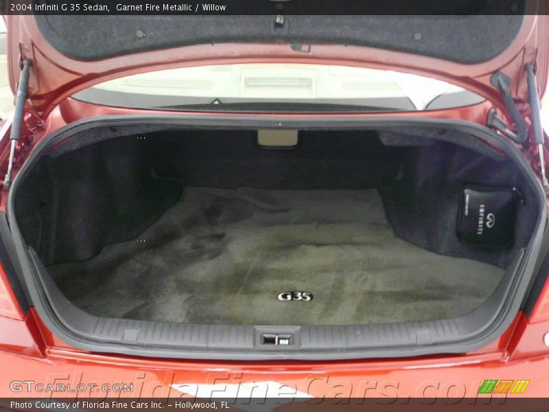 Garnet Fire Metallic / Willow 2004 Infiniti G 35 Sedan