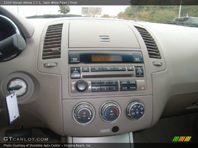 Satin White Pearl / Frost 2006 Nissan Altima 2.5 S