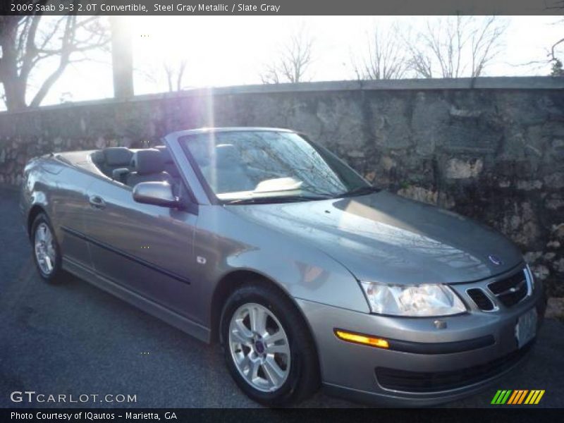 Steel Gray Metallic / Slate Gray 2006 Saab 9-3 2.0T Convertible
