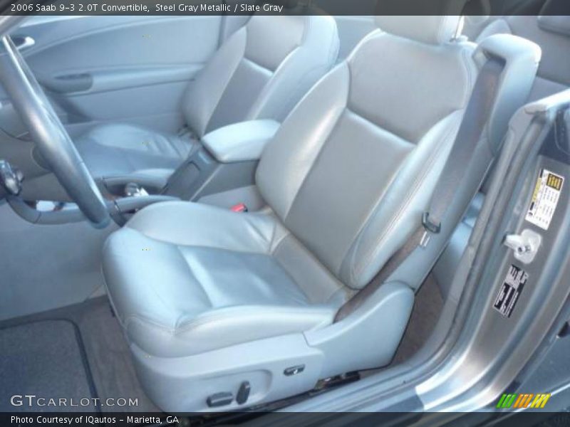 Steel Gray Metallic / Slate Gray 2006 Saab 9-3 2.0T Convertible