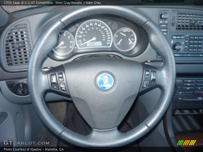 Steel Gray Metallic / Slate Gray 2006 Saab 9-3 2.0T Convertible