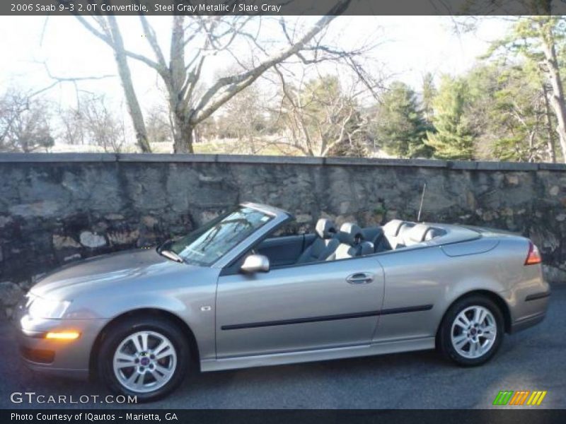 Steel Gray Metallic / Slate Gray 2006 Saab 9-3 2.0T Convertible